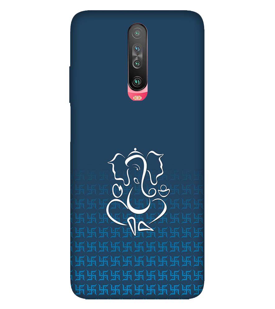 H0056-Swastik and Ganesha Back Cover for Xiaomi Poco X2