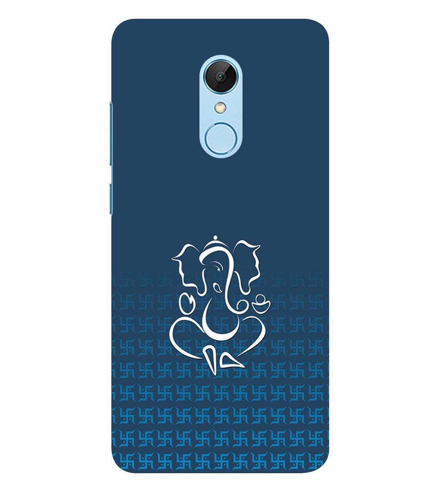 H0056-Swastik and Ganesha Back Cover for Xiaomi Redmi 5