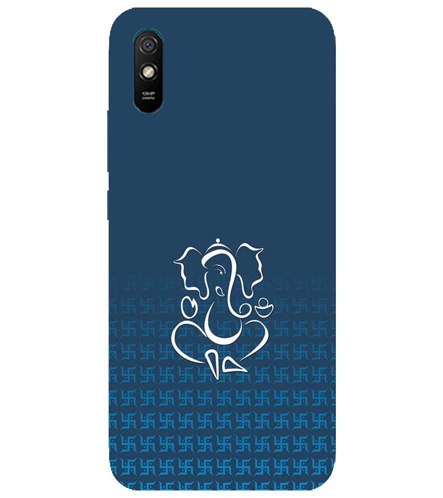 H0056-Swastik and Ganesha Back Cover for Xiaomi Redmi 9i