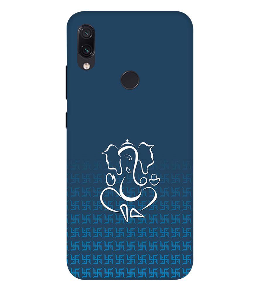 H0056-Swastik and Ganesha Back Cover for Xiaomi Redmi Note 7S