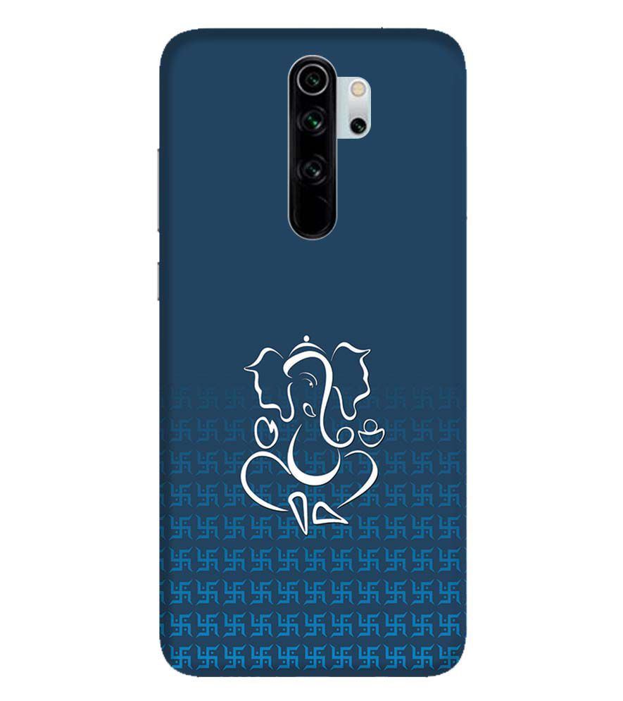 H0056-Swastik and Ganesha Back Cover for Xiaomi Redmi Note 8 Pro