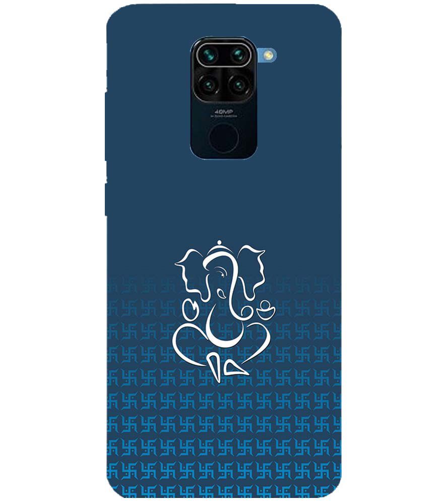 H0056-Swastik and Ganesha Back Cover for Xiaomi Redmi Note 9