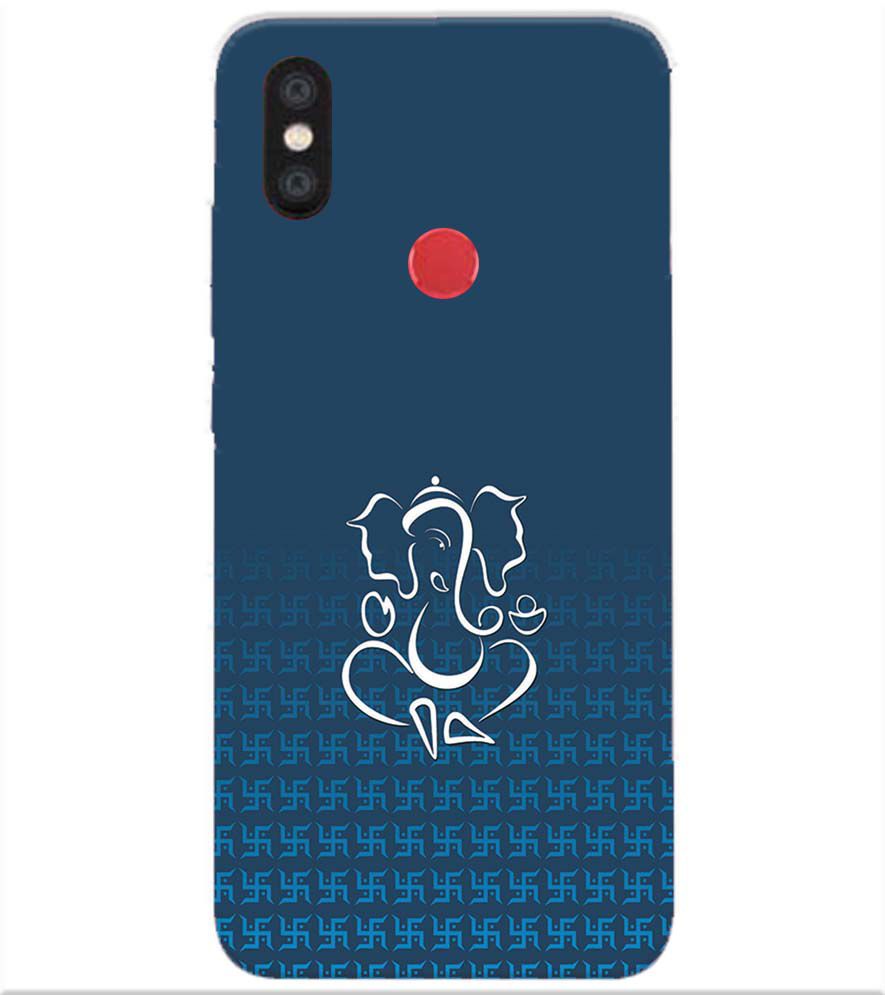 H0056-Swastik and Ganesha Back Cover for Xiaomi Redmi Y2