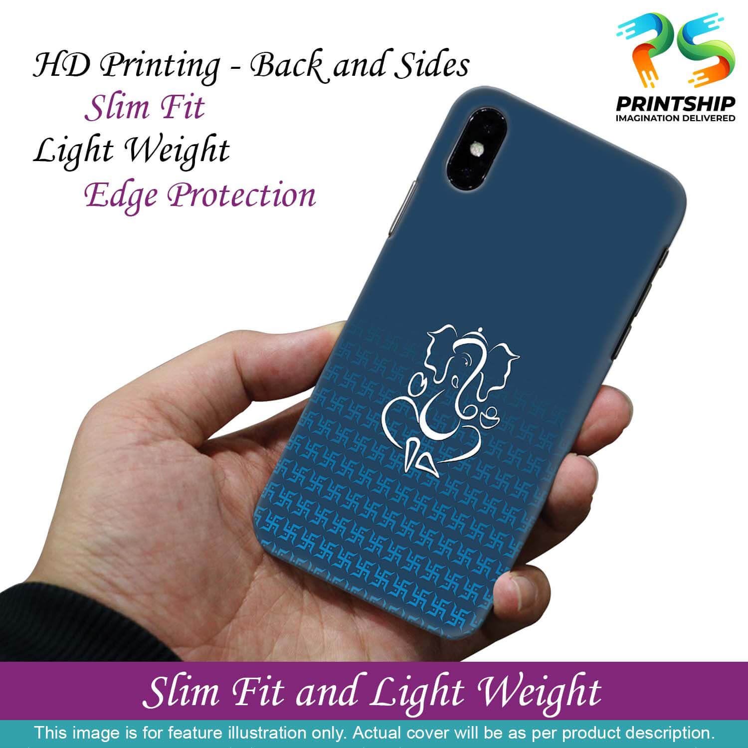 H0056-Swastik and Ganesha Back Cover for Realme X2