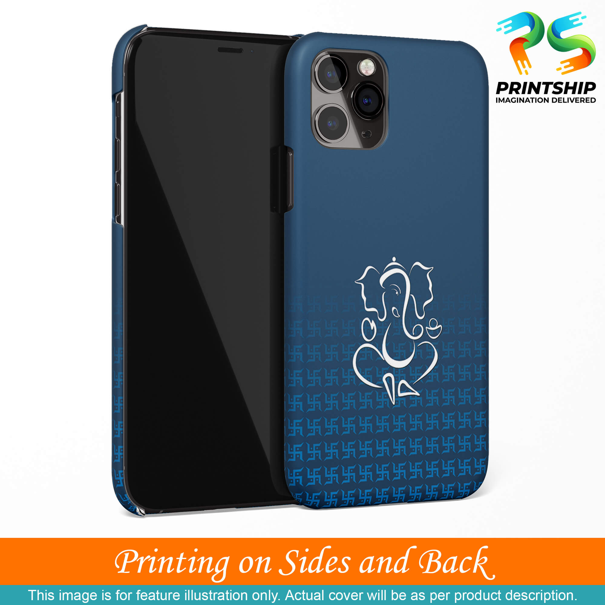 H0056-Swastik and Ganesha Back Cover for Realme 7-Image3