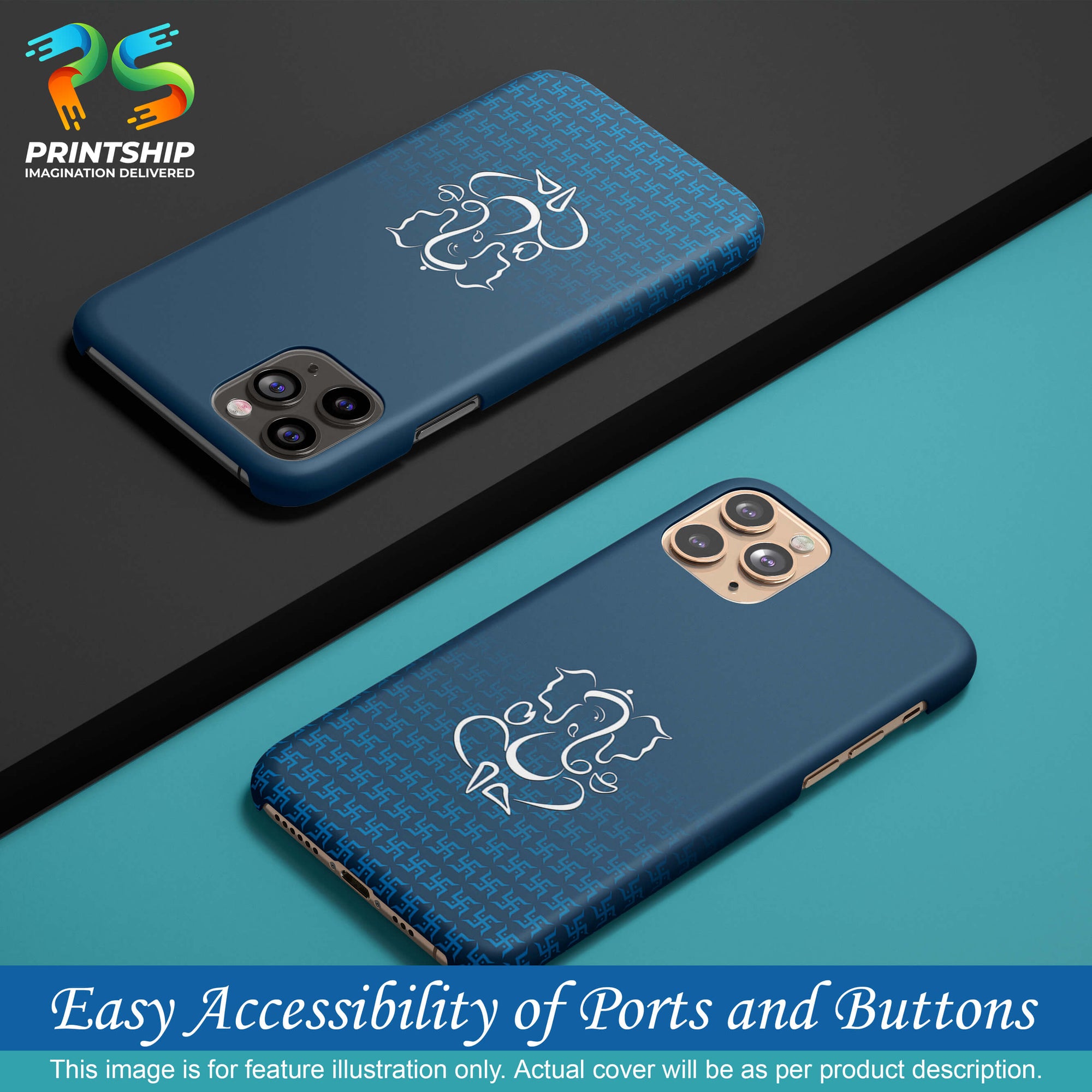 H0056-Swastik and Ganesha Back Cover for Huawei Honor Play-Image5