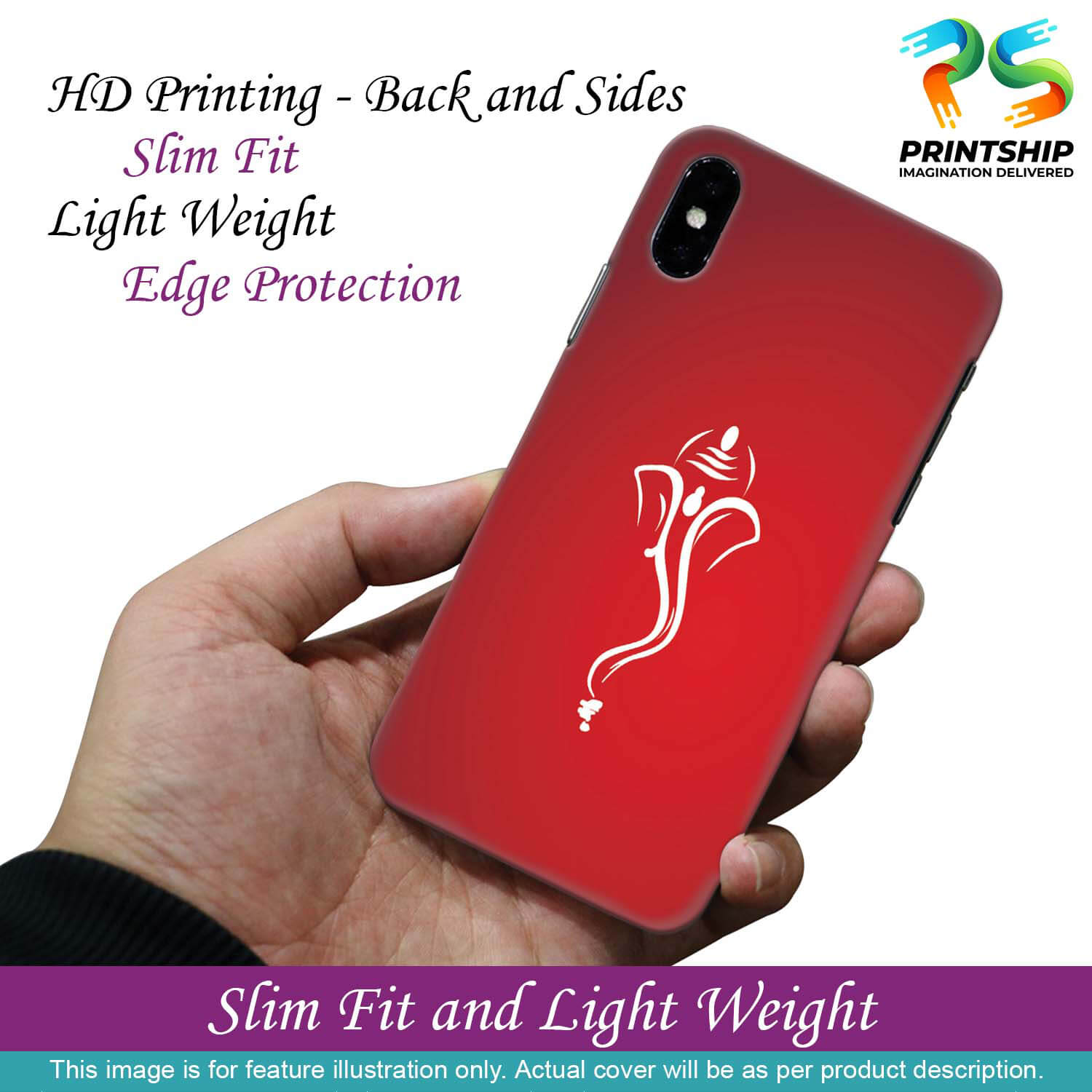 H0057-My Friend Ganesha Back Cover for Apple iPhone X-Image2