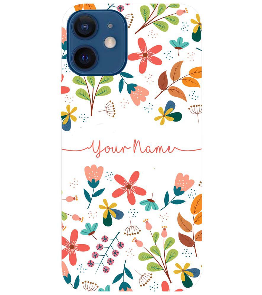 IK5002-Flower with Name Back Cover for Apple iPhone 12 Mini