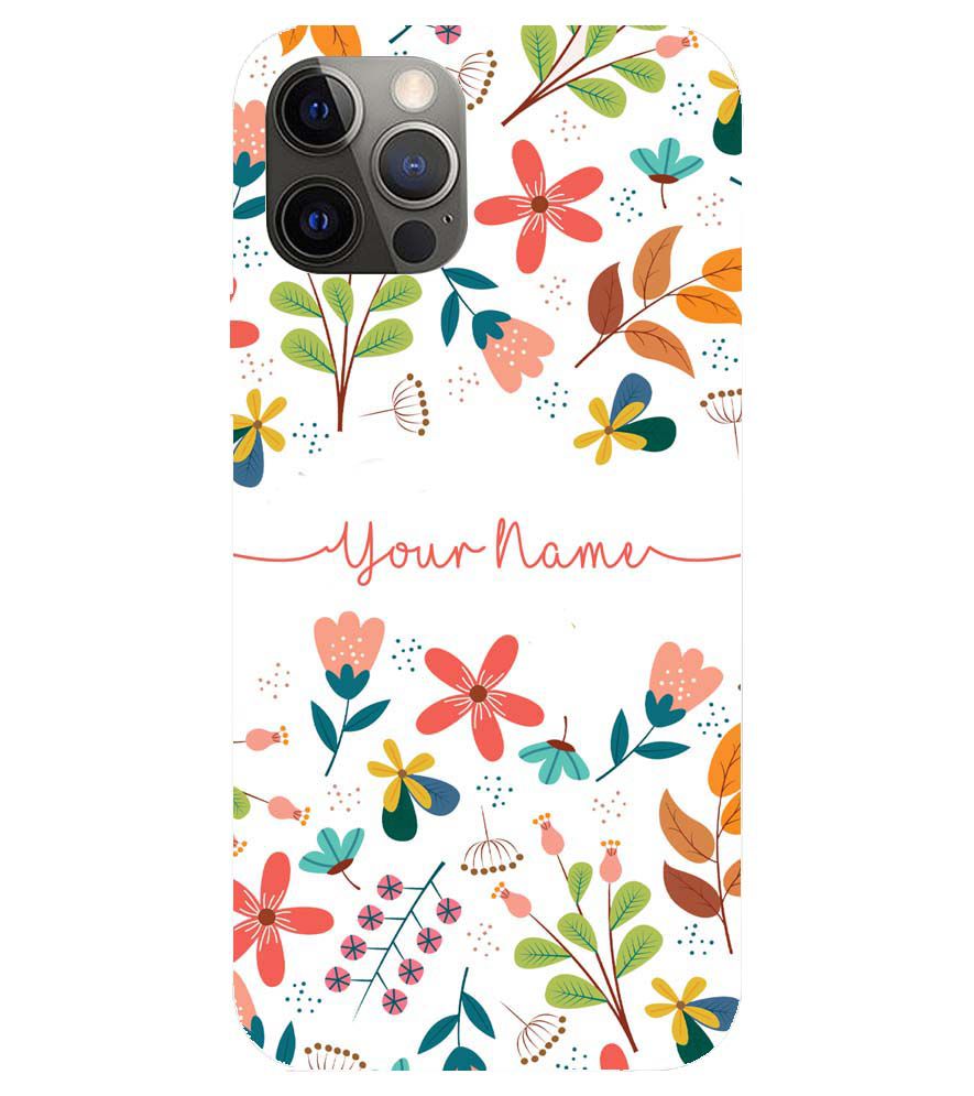 IK5002-Flower with Name Back Cover for Apple iPhone 12 Pro