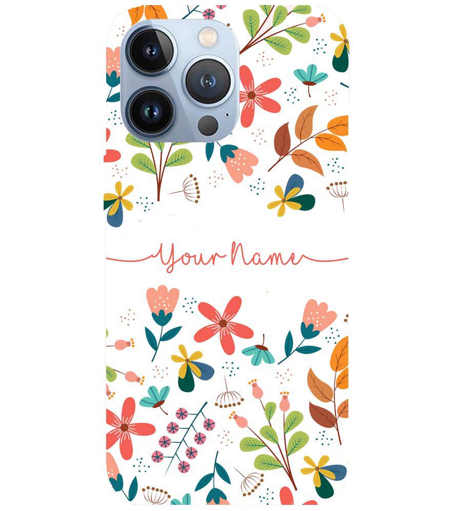 IK5002-Flower with Name Back Cover for Apple iPhone 13 Pro