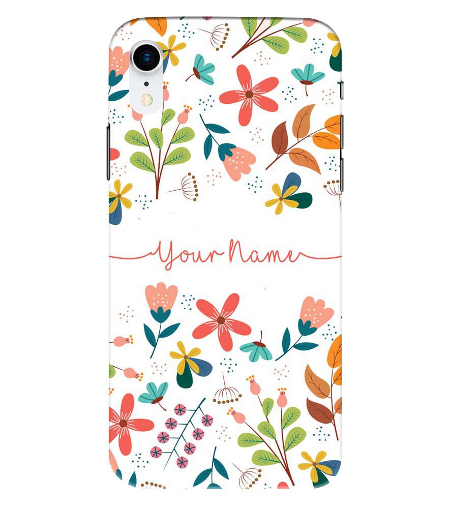 IK5002-Flower with Name Back Cover for Apple iPhone XR