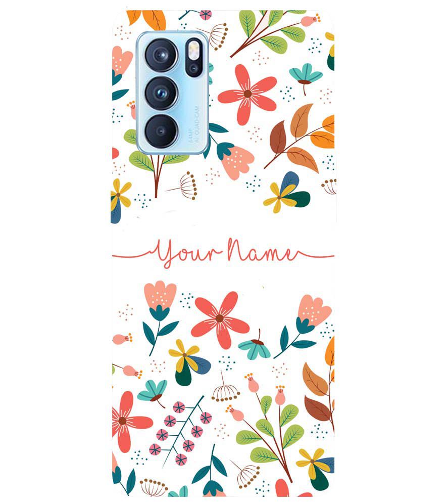 IK5002-Flower with Name Back Cover for Oppo Reno6 5G