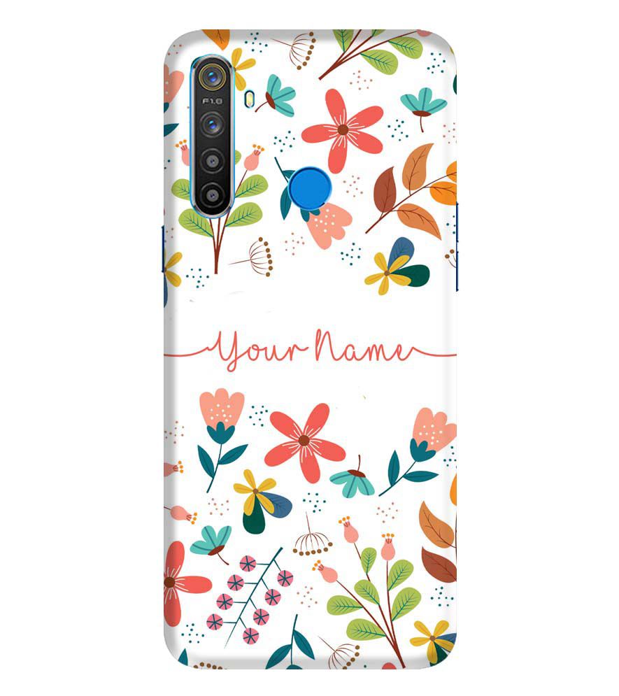 IK5002-Flower with Name Back Cover for Realme 5