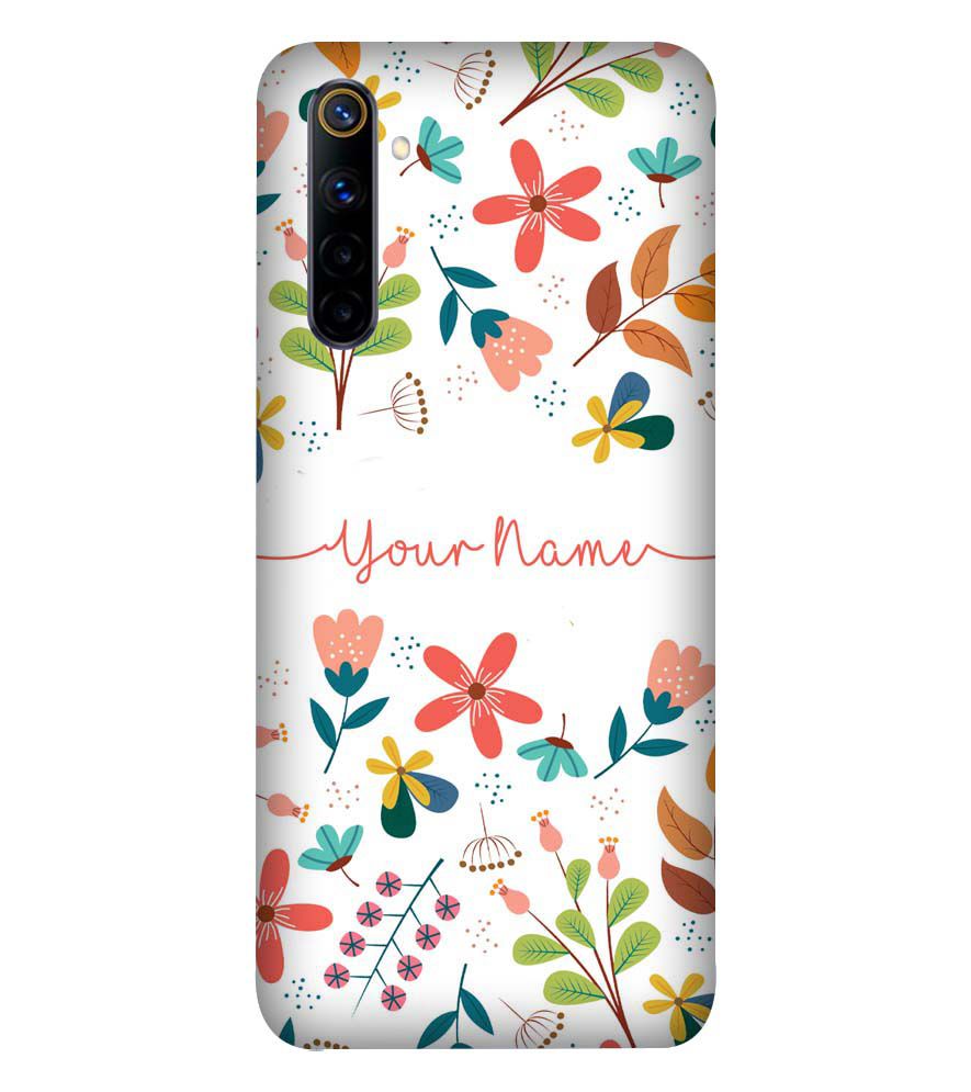 IK5002-Flower with Name Back Cover for Realme 6i