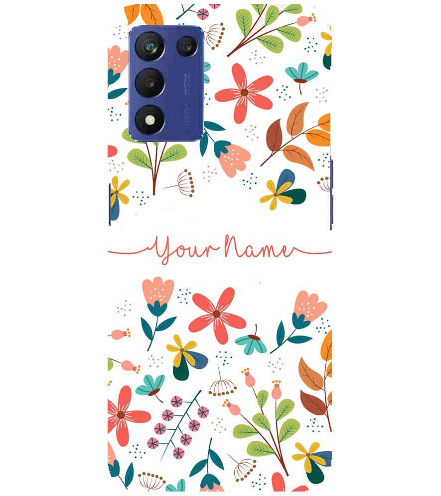 IK5002-Flower with Name Back Cover for Realme 9 5G Speed