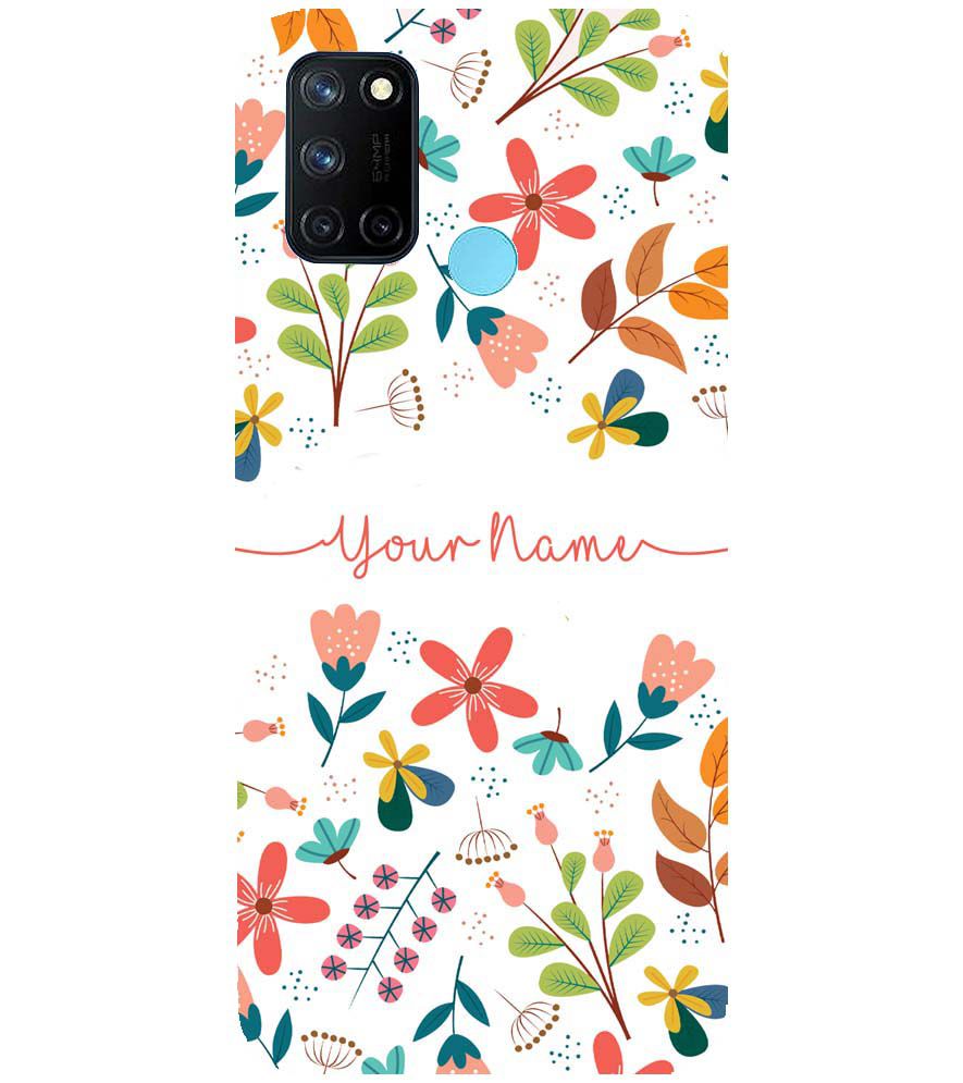 IK5002-Flower with Name Back Cover for Realme C17