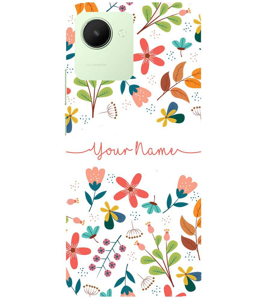 IK5002-Flower with Name Back Cover for Realme C30