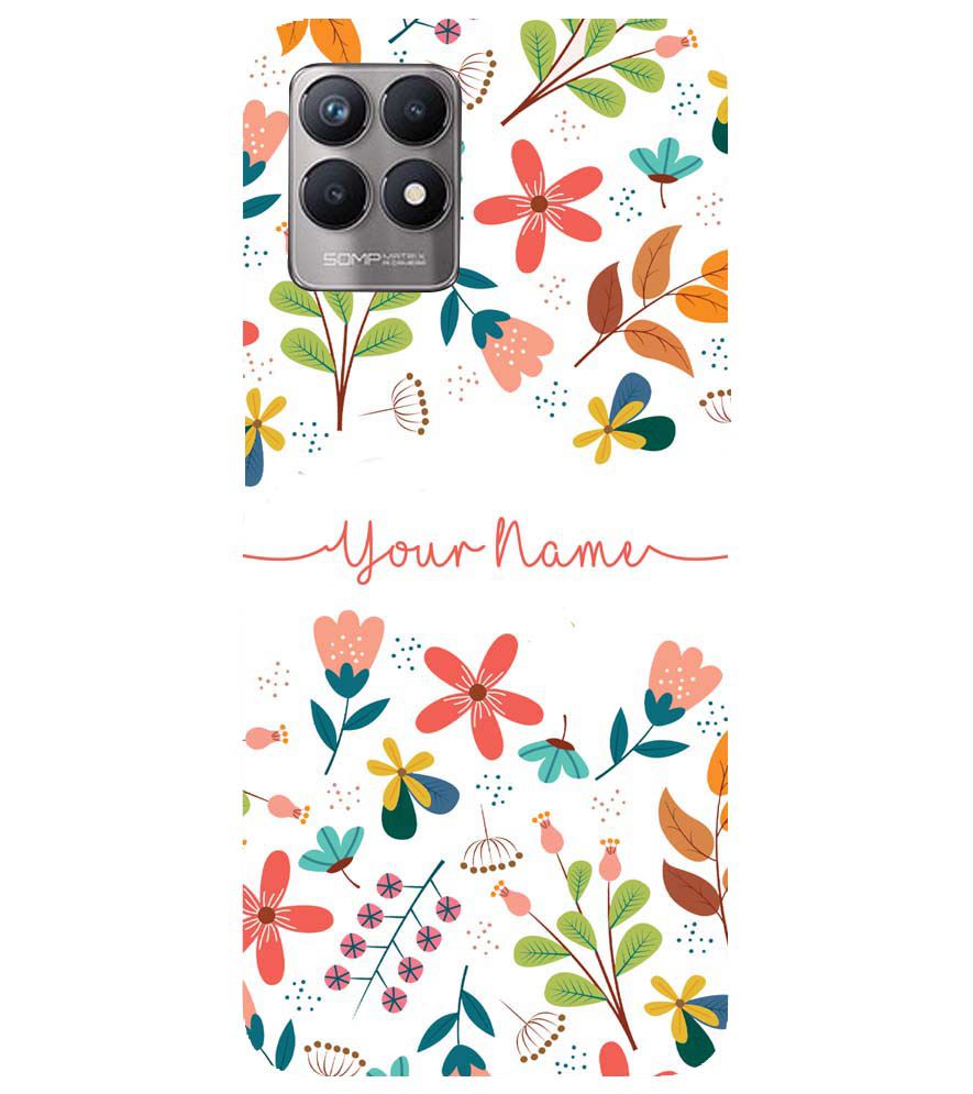 IK5002-Flower with Name Back Cover for Realme Narzo 50