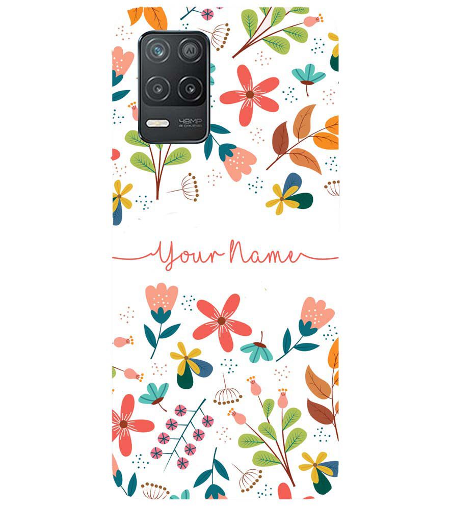 IK5002-Flower with Name Back Cover for Realme V13 5G