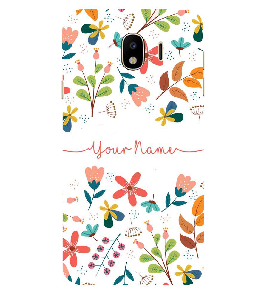 IK5002-Flower with Name Back Cover for Samsung Galaxy J4 (2018)