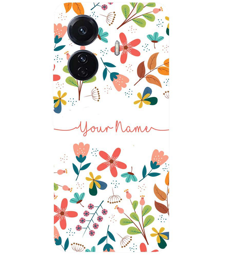 IK5002-Flower with Name Back Cover for vivo T1 Pro