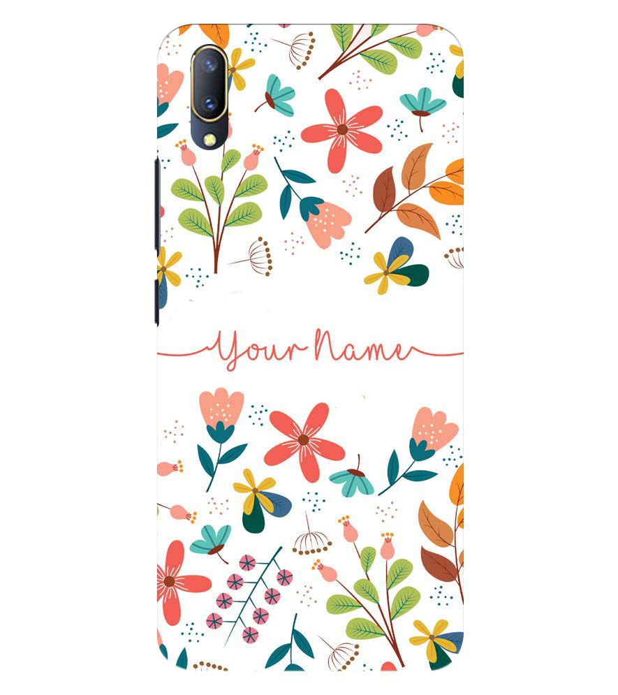 IK5002-Flower with Name Back Cover for Vivo V11 Pro