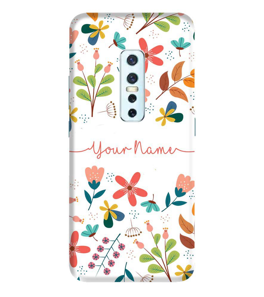 IK5002-Flower with Name Back Cover for Vivo V17 Pro