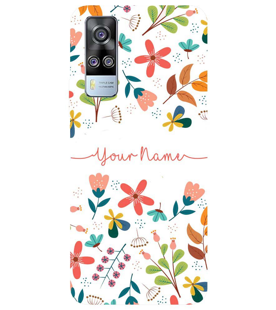 IK5002-Flower with Name Back Cover for vivo Y51 (2020, December)