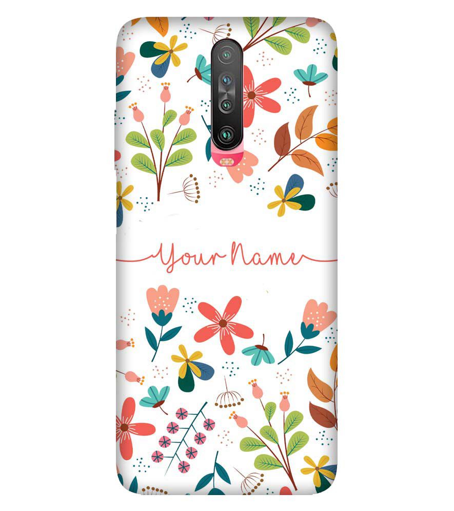 IK5002-Flower with Name Back Cover for Xiaomi Poco X2