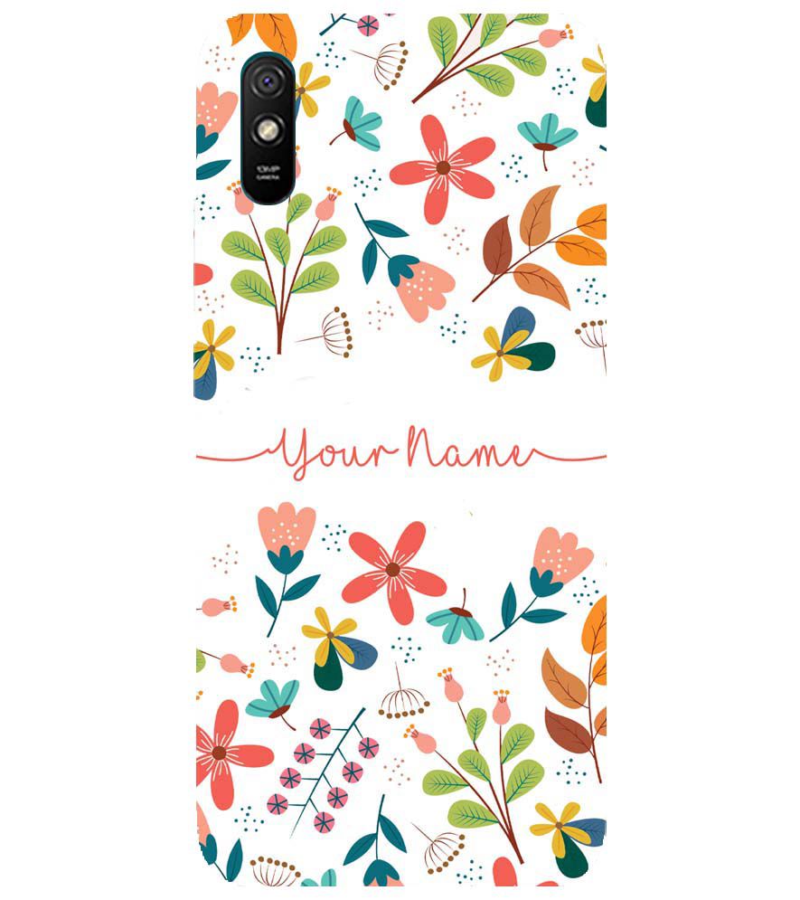 IK5002-Flower with Name Back Cover for Xiaomi Redmi 9i