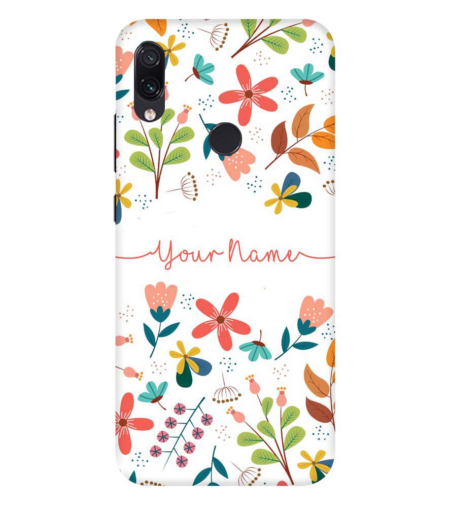 IK5002-Flower with Name Back Cover for Xiaomi Redmi Note 7S