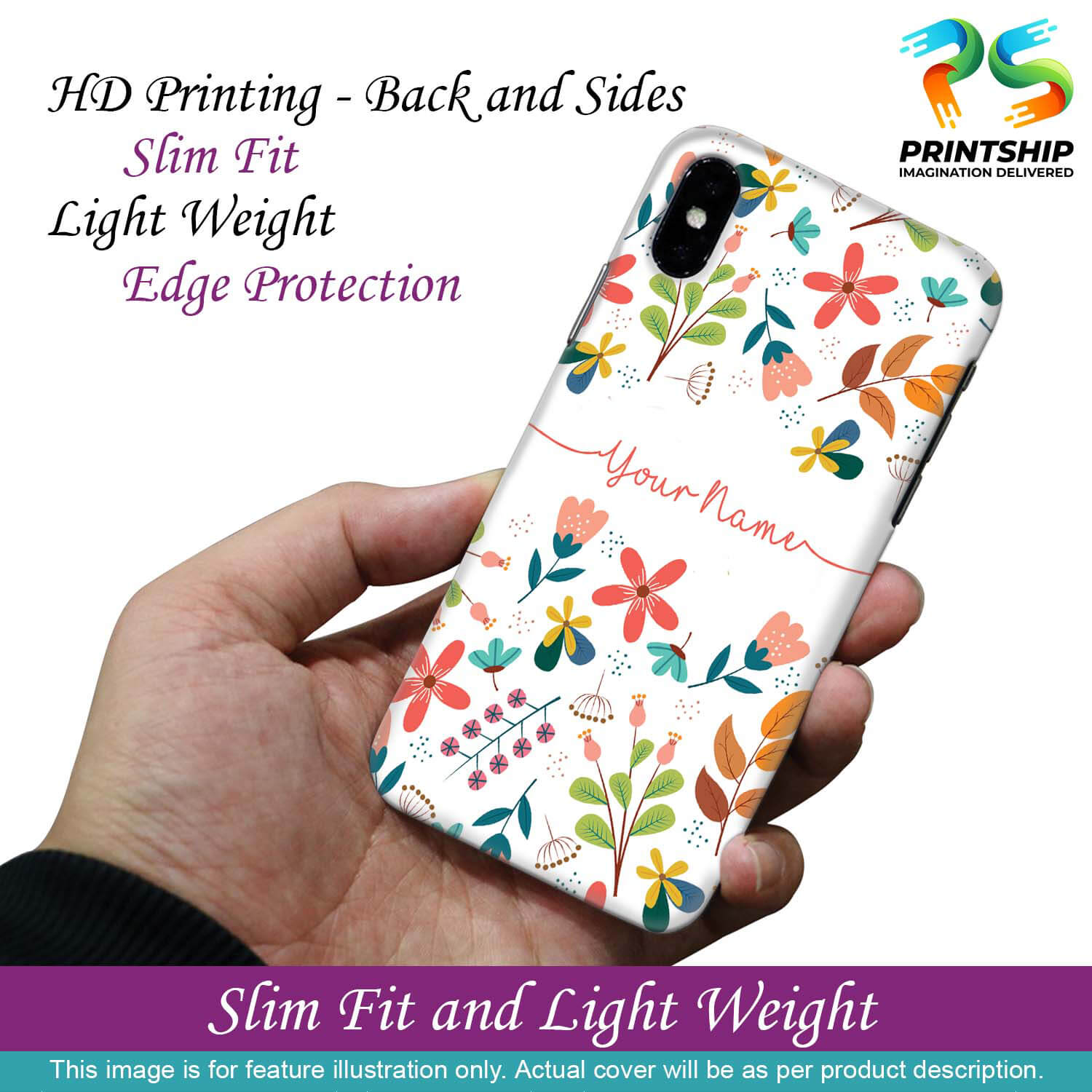 IK5002-Flower with Name Back Cover for Realme 9 Pro