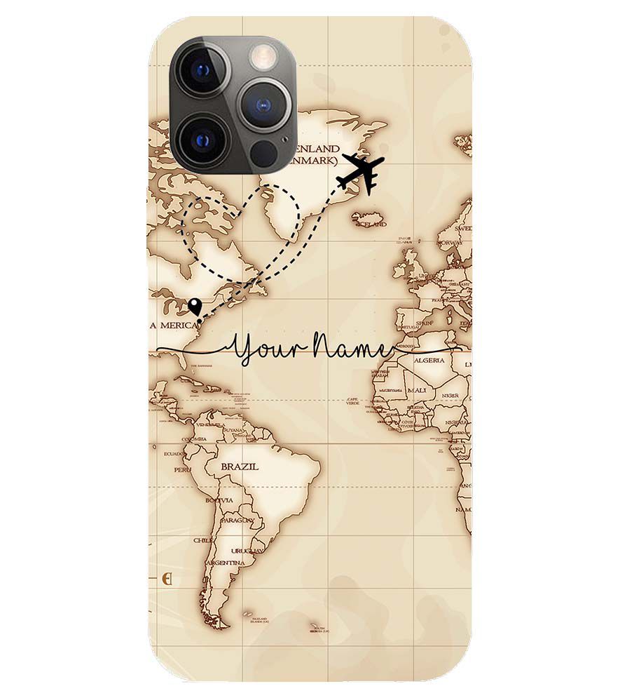 IK5003-World Map with Name Back Cover for Apple iPhone 12 Pro