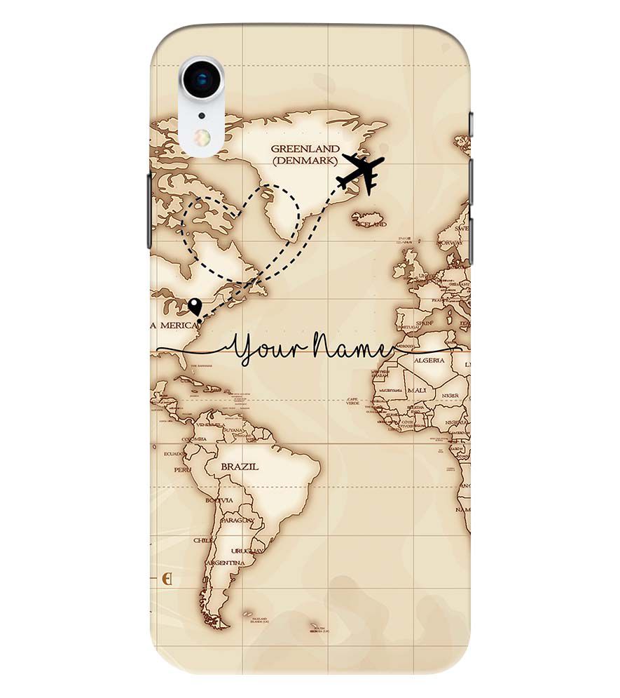 IK5003-World Map with Name Back Cover for Apple iPhone XR