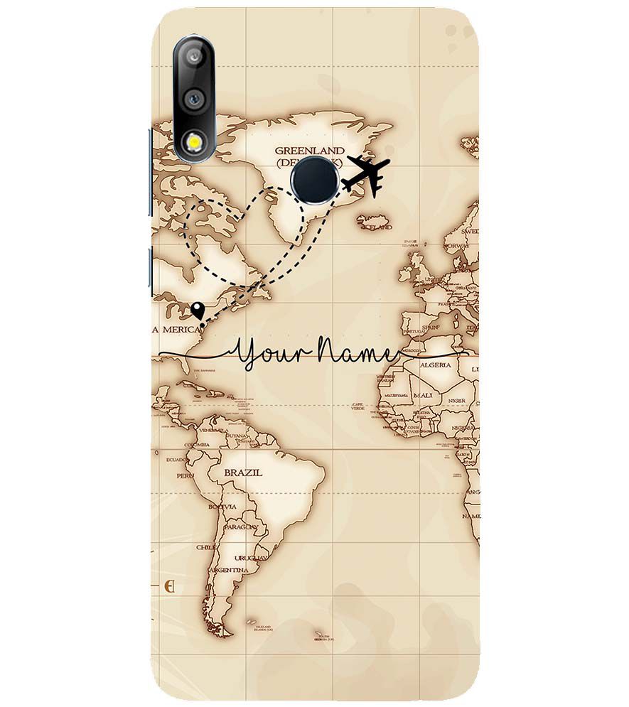 IK5003-World Map with Name Back Cover for Asus Zenfone Max Pro (M2) ZB631KL