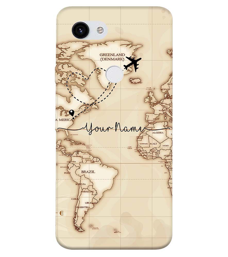 IK5003-World Map with Name Back Cover for Google Pixel 3a