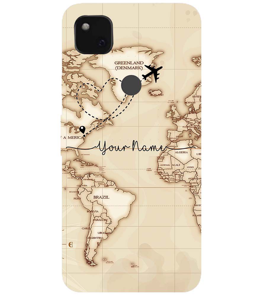 IK5003-World Map with Name Back Cover for Google Pixel 4a