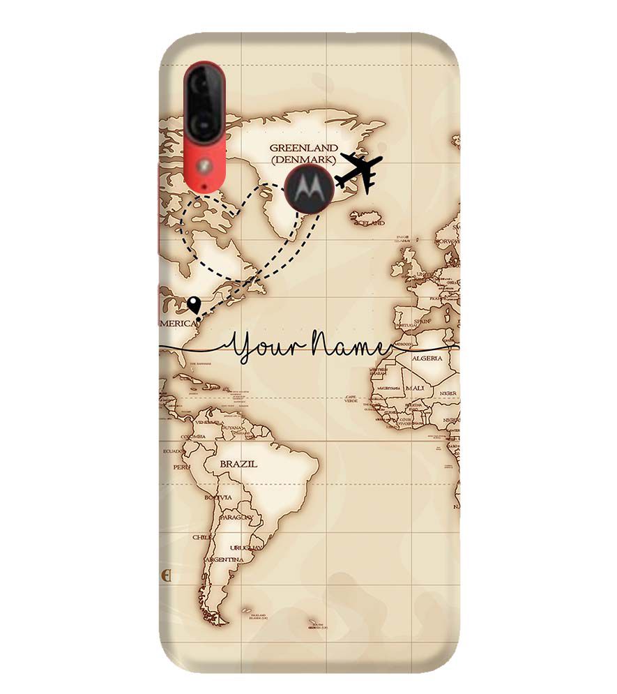 IK5003-World Map with Name Back Cover for Motorola Moto E6s