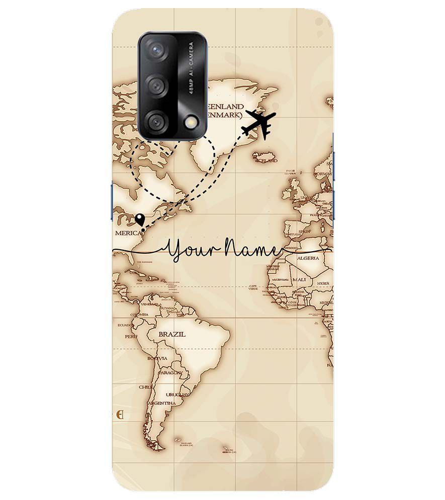 IK5003-World Map with Name Back Cover for Oppo F19