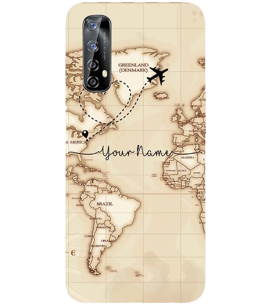 IK5003-World Map with Name Back Cover for Realme 7