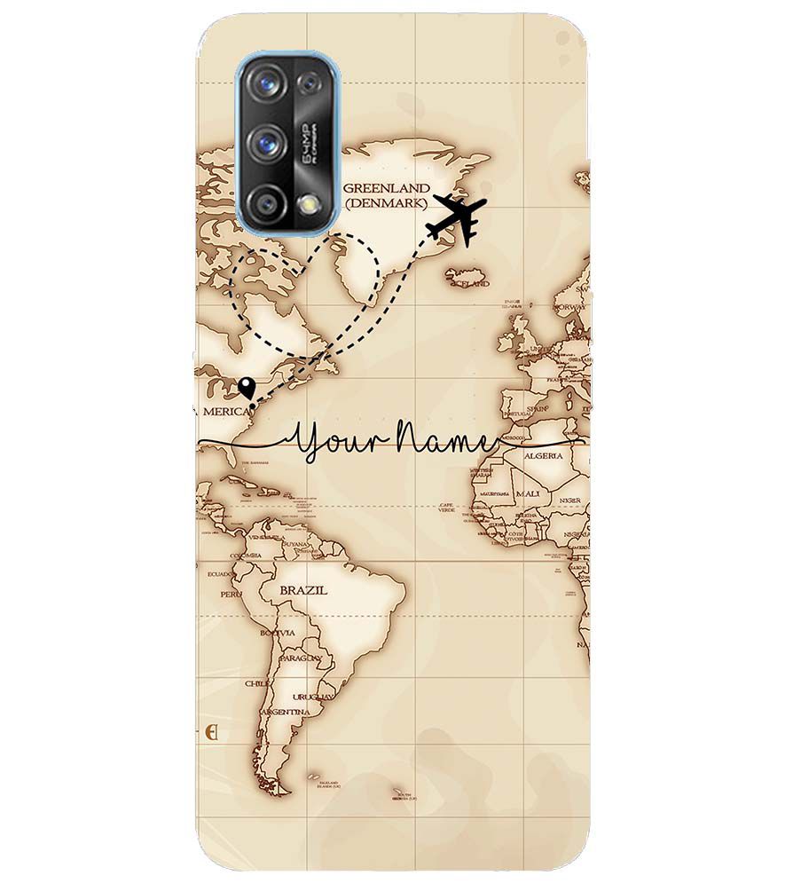 IK5003-World Map with Name Back Cover for Realme 7 Pro