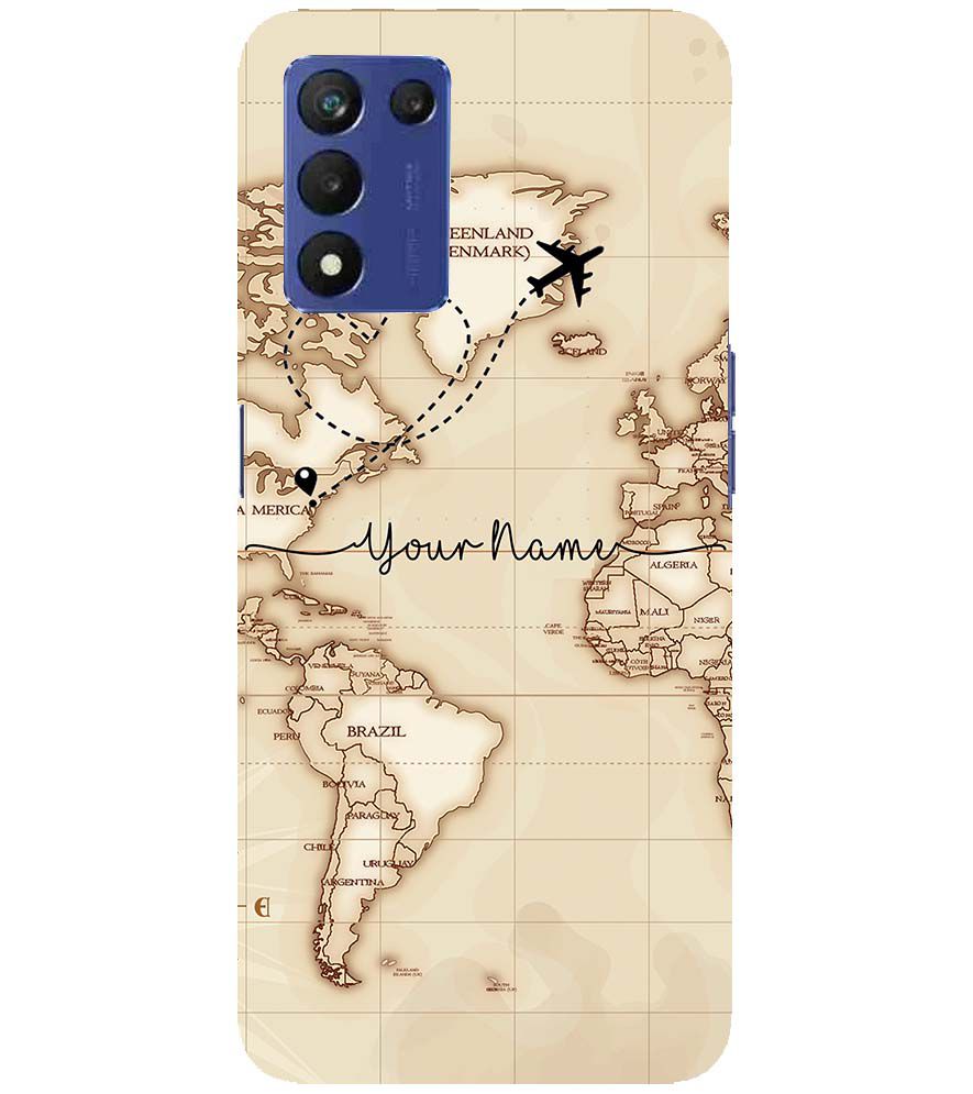 IK5003-World Map with Name Back Cover for Realme 9 5G Speed