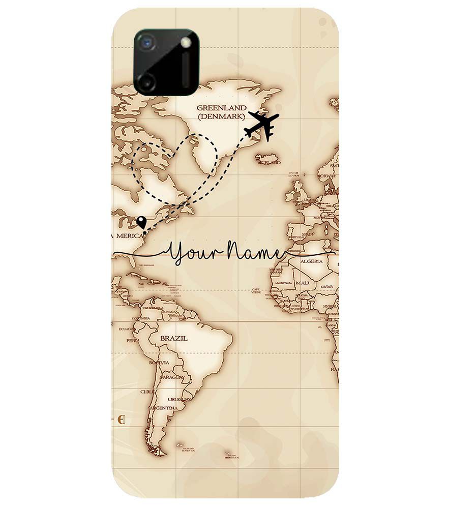 IK5003-World Map with Name Back Cover for Realme C11