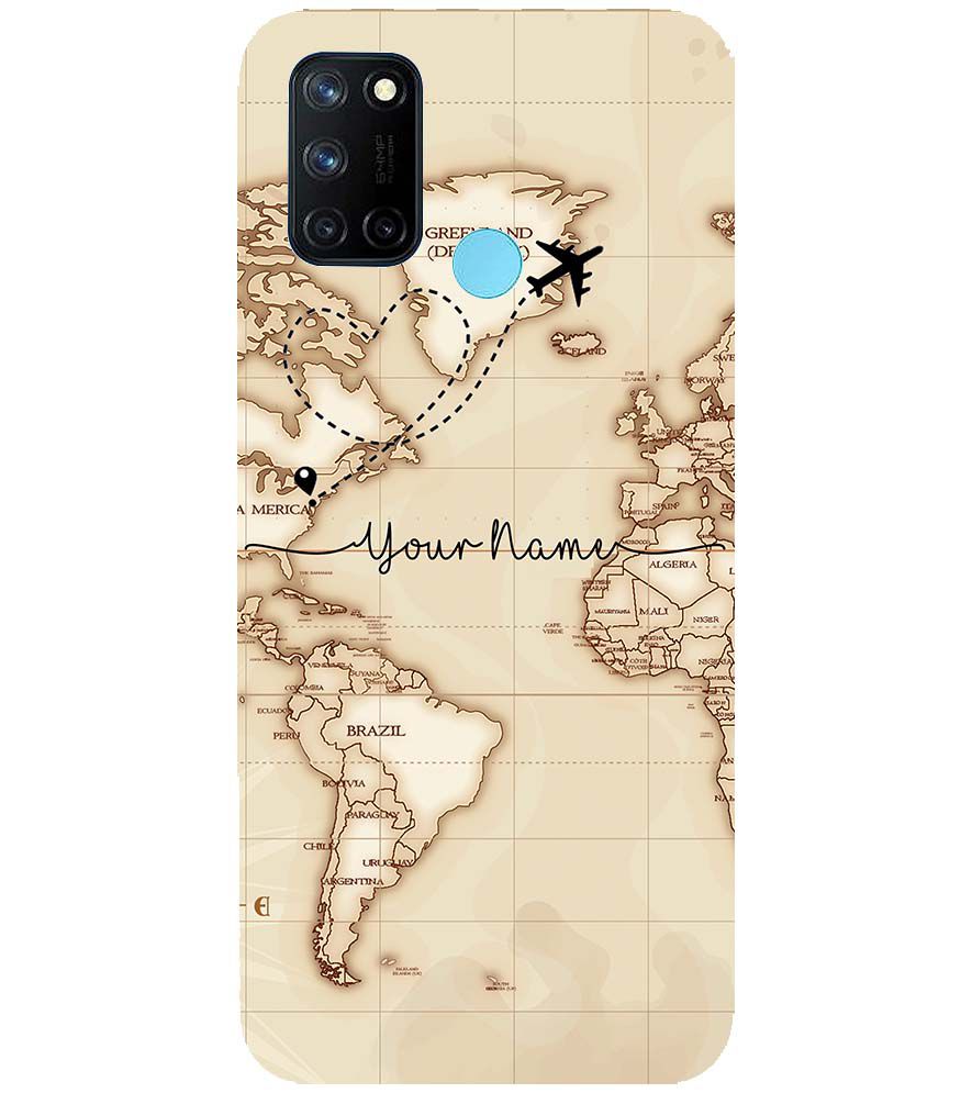 IK5003-World Map with Name Back Cover for Realme C17