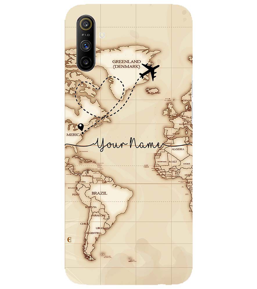 IK5003-World Map with Name Back Cover for Realme Narzo 10A