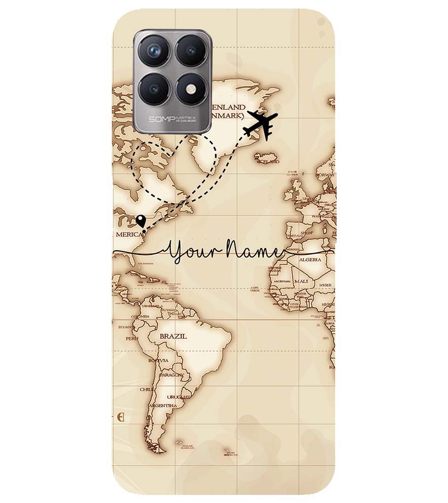 IK5003-World Map with Name Back Cover for Realme Narzo 50