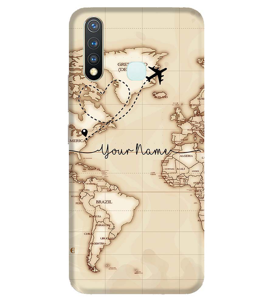 IK5003-World Map with Name Back Cover for Vivo U20