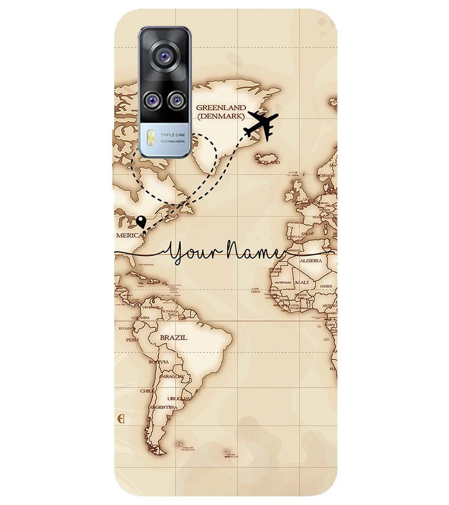 IK5003-World Map with Name Back Cover for vivo Y51 (2020, December)