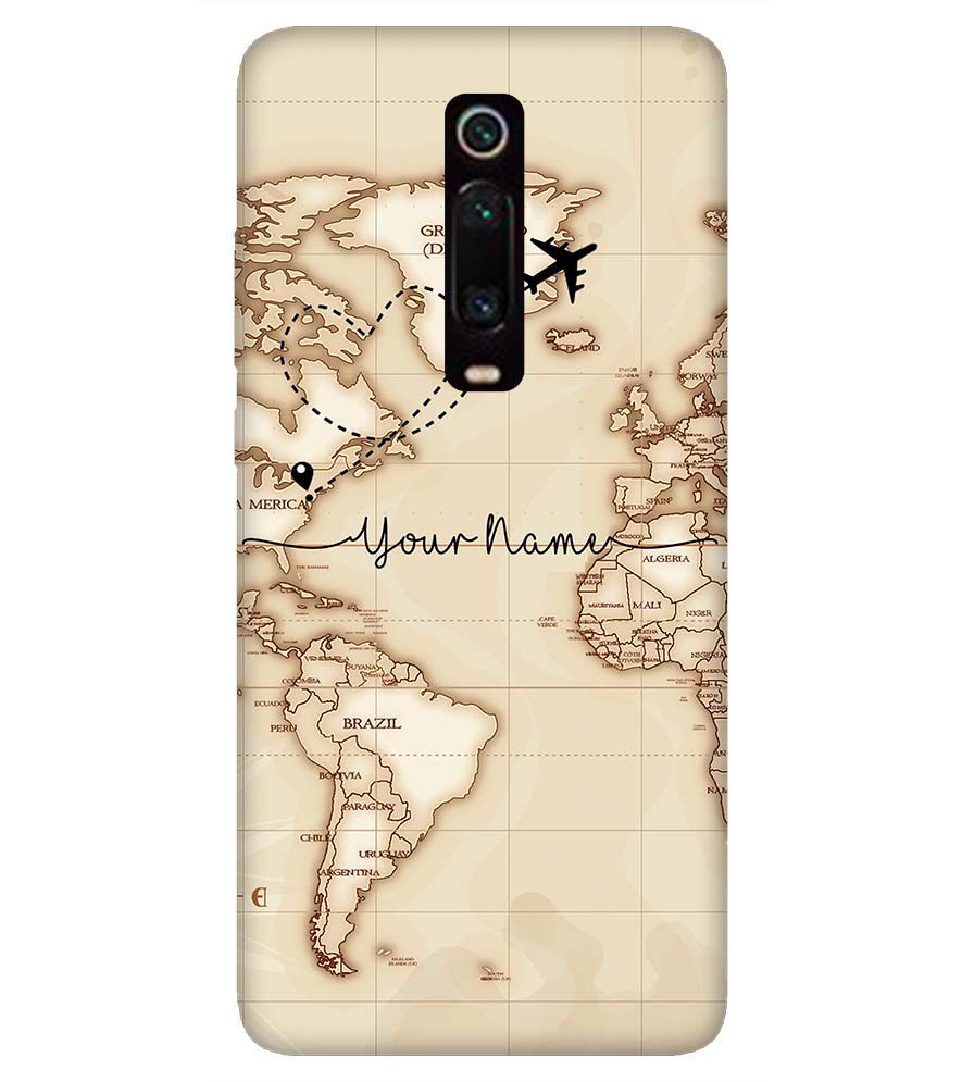 IK5003-World Map with Name Back Cover for Xiaomi Mi 9T Pro