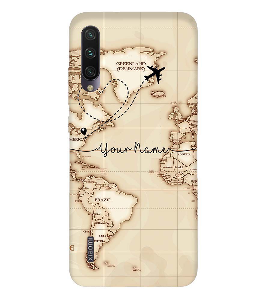 IK5003-World Map with Name Back Cover for Xiaomi Mi A3